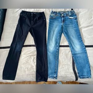 2 Pairs of Girls’ Size 10 Skinny Jeans (1 Black/1 Blue) - EXCELLENT CONDITION